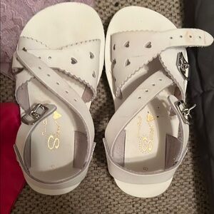 White Open-Toe Sandals with Adjustable Straps